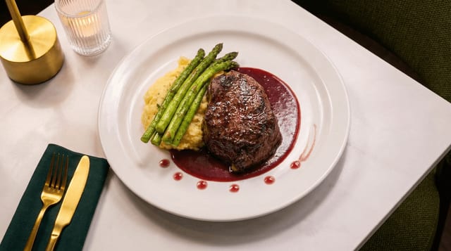 Pan-Seared Filet Mignon.